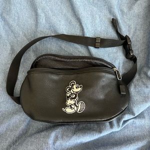 Black Loungefly Mickey Mouse fanny pack